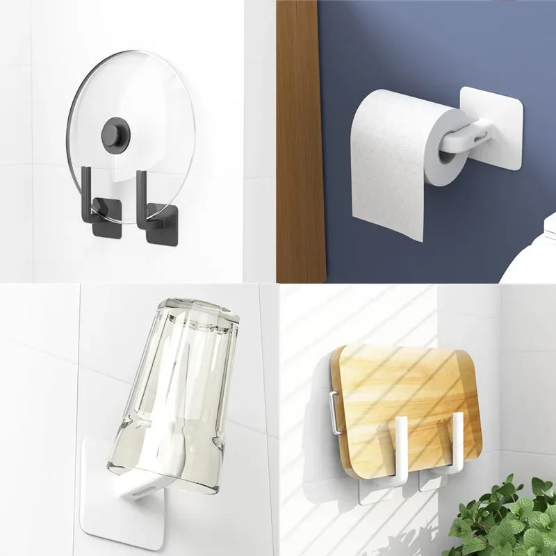 Multifunctional Adhesive Wall Hook Hanging Storage - Hats, Coats and Jackets, Purse, Keys, Utensils, Toilet Paper - Rack for Baseball Caps Storage Organizer No Drilling Required