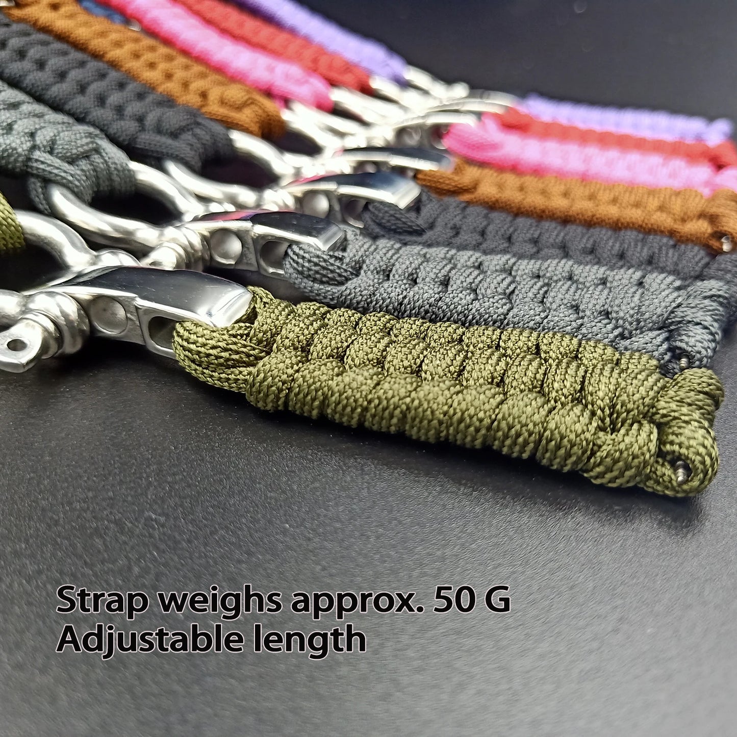 Nylon Rope Survival Paracord Watch Band for Apple Watch Series 6 5 7 SE
for 38mm 40mm 41mm 42mm 44mm 45mm