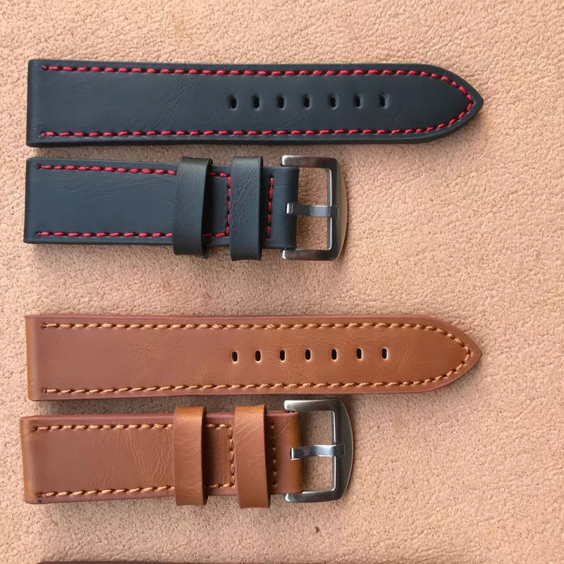 16mm 18mm 20mm 22mm Women Men Watchband Genuine Leather Watch Bands Straps Replacement