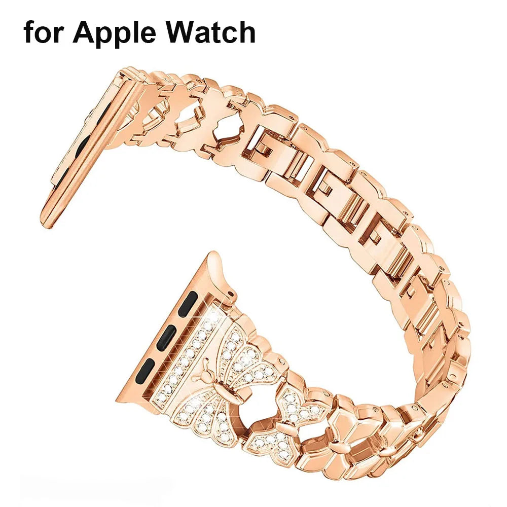 Adjustable Butterfly Bracelet Watchband for Apple Watch Series 7 8 - 45mm 41mm 44mm 40mm 42mm 38mm