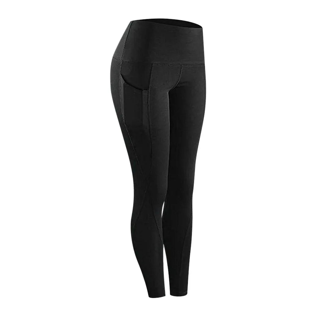 Side Pocket Leggings for Women Features Push Up High Waist Great Fitness Tights Yoga Pants