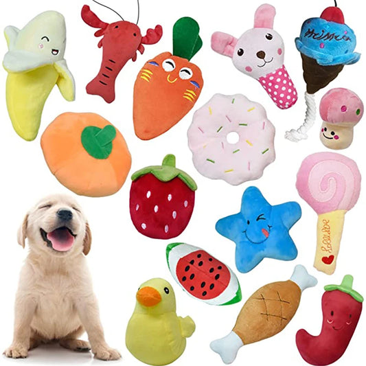 Plushy Squeaky Pet Toys Interactive Chew Toy