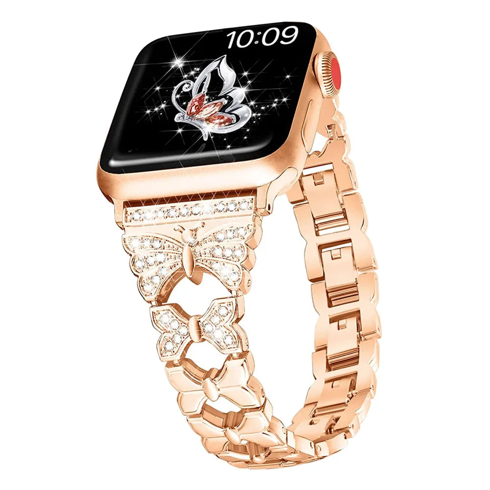 Adjustable Butterfly Bracelet Watchband for Apple Watch Series 7 8 - 45mm 41mm 44mm 40mm 42mm 38mm