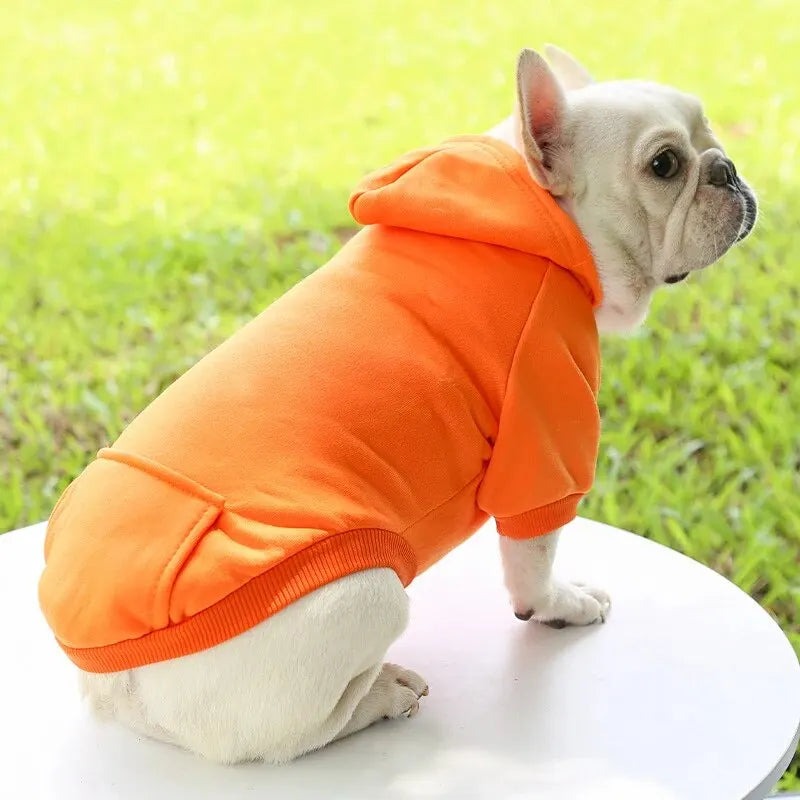 Doggy Hoodie Pet Clothes Thick Warm Two-Feet Hooded Sweater for Your Fur Baby