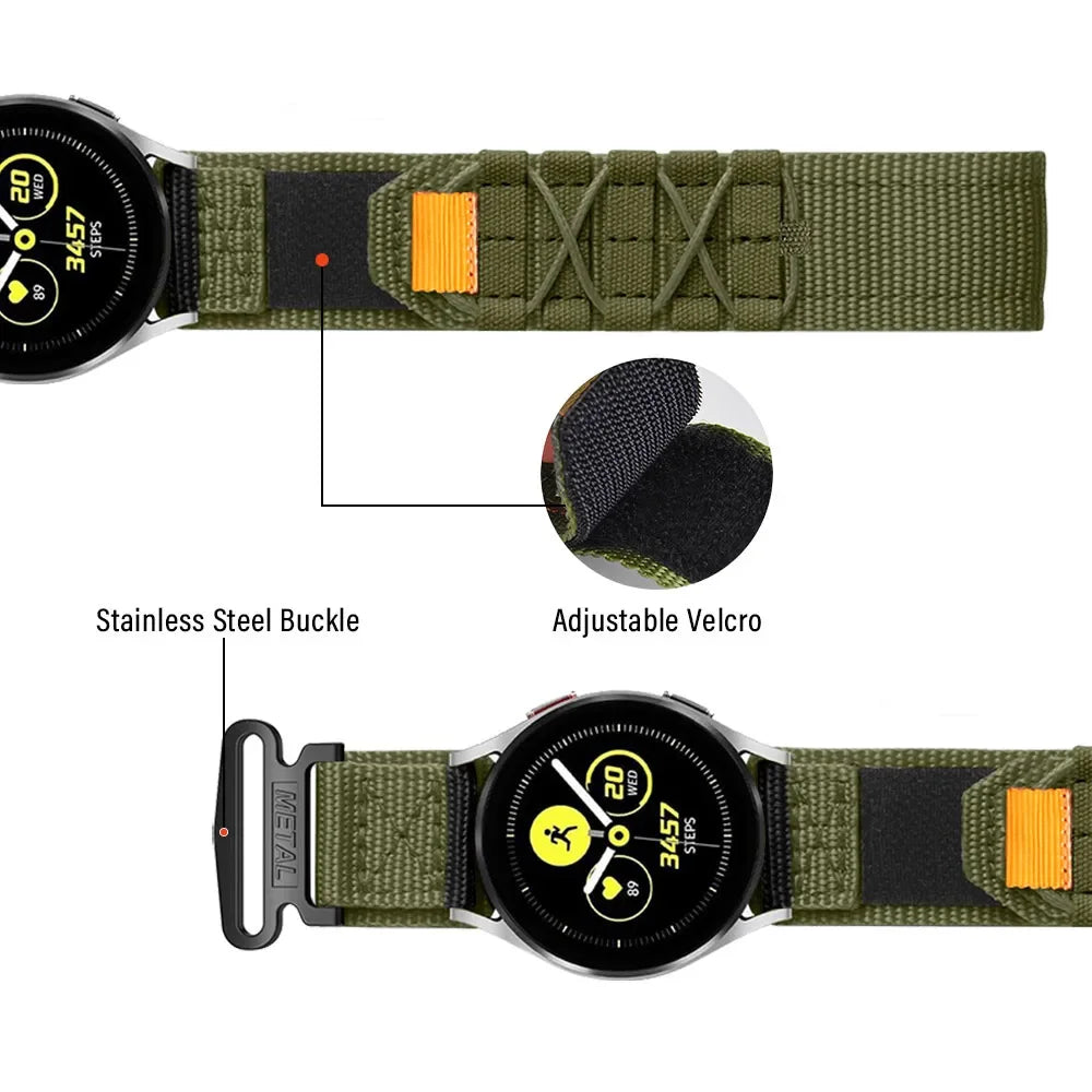 Military Design Active Sport Watch Band Strap for Samsung Galaxy Watch 6 5 4 5Pro 6 Classic 47mm Gear S3 22mm 20mm Bracelet for Huawei Watch 4 GT3 4Pro Band