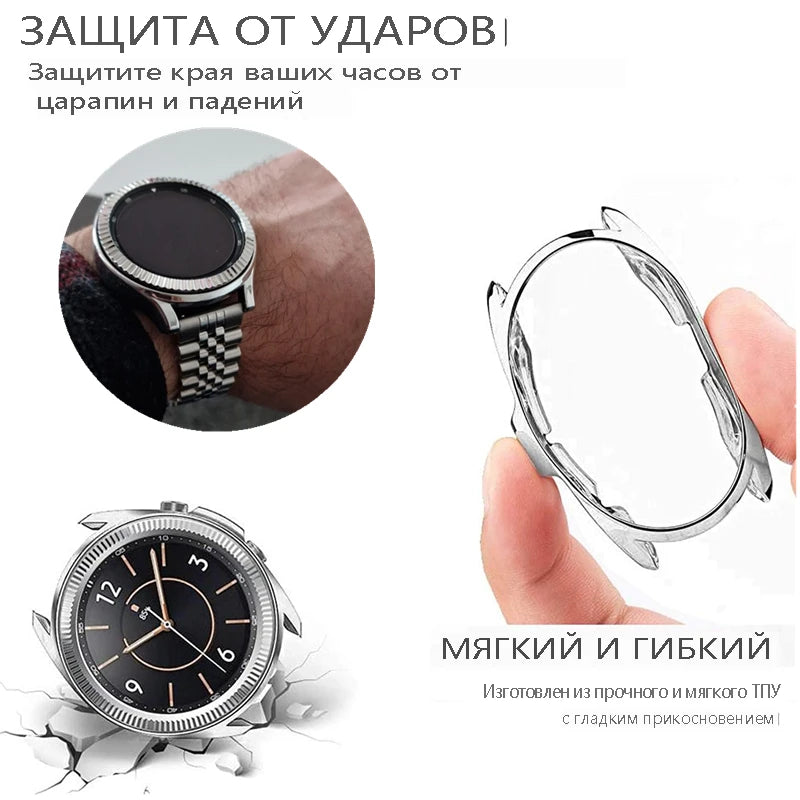 3pcs for Samsung Galaxy Watch 4 6 Classic 42mm 46mm 47mm 43mm Band For Galaxy Watch 3 45mm 41mm Metal Strap+Soft Case+Ring Bezel