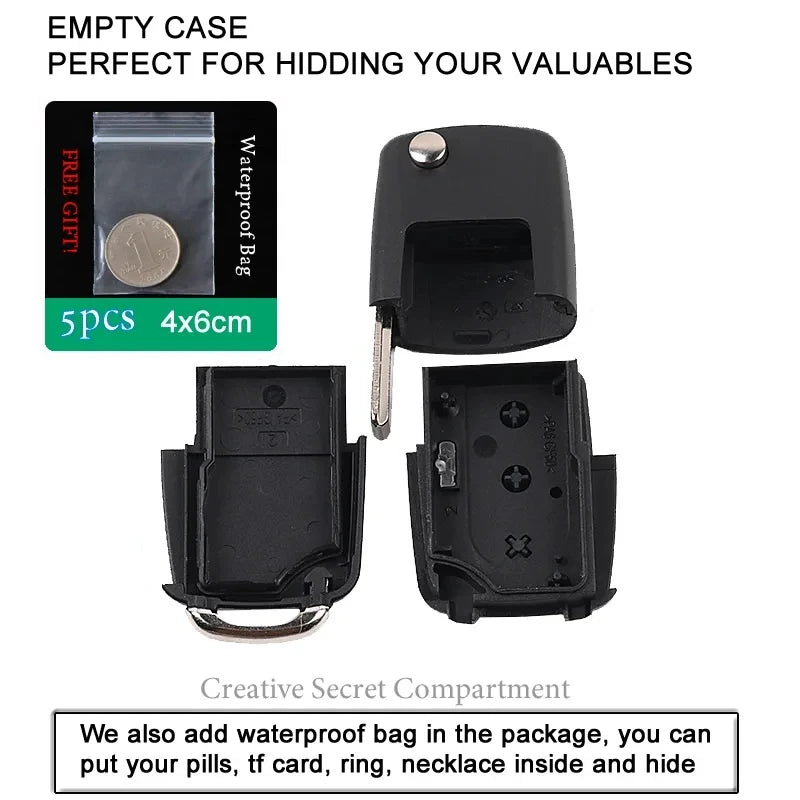 Portable Waterproof Hide-A-Key Storage Fake Car Key Hidden Secret Stash Box Safe Compartment Container Outdoor Travel Camp Mezzanine Storage