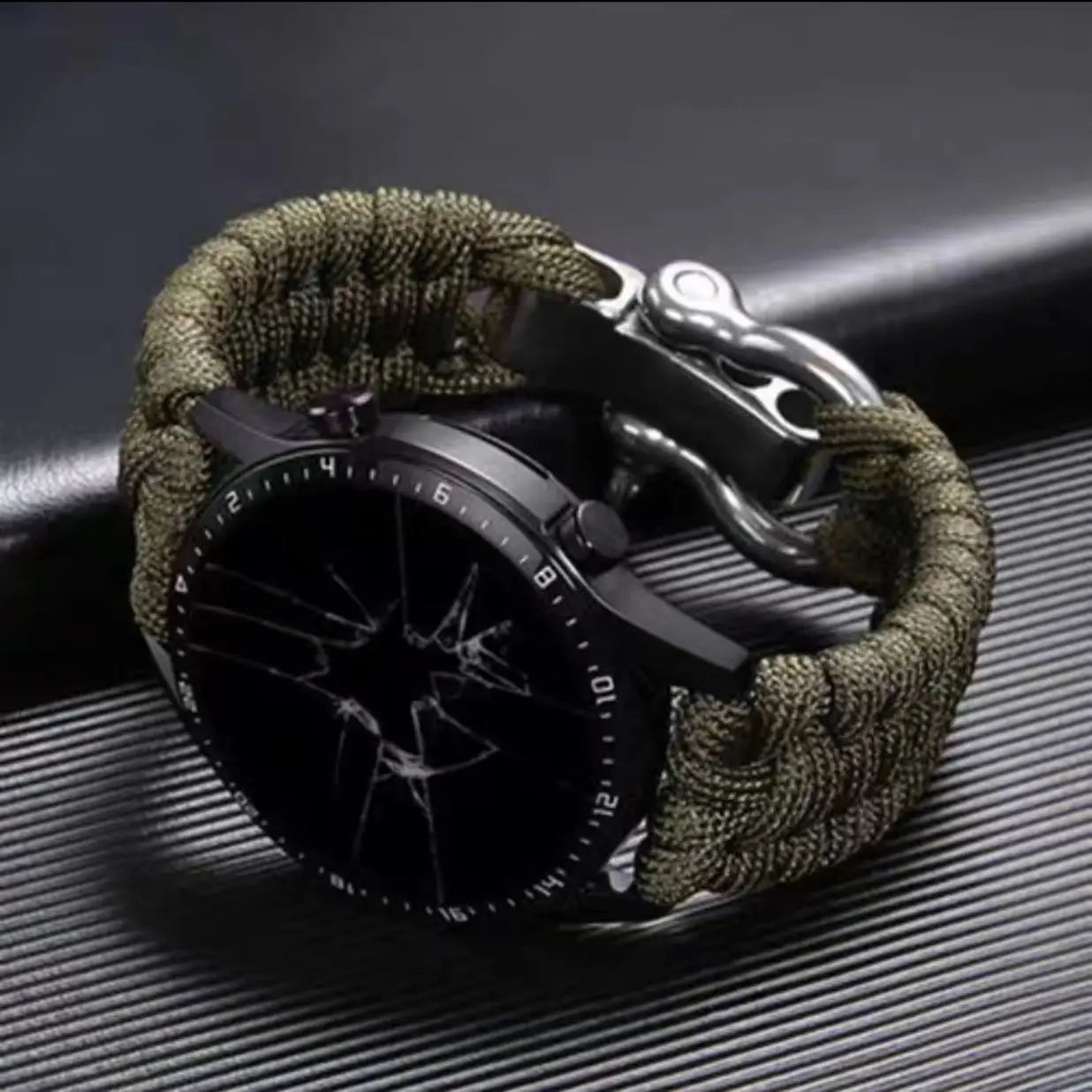 Survival Paracord Watch Band for Samsung Galaxy Watch 5/4 44mm/40mm 5 Pro Bracelet Belt Watch 4 Classic 46mm/42m Strap 20mm 22mm