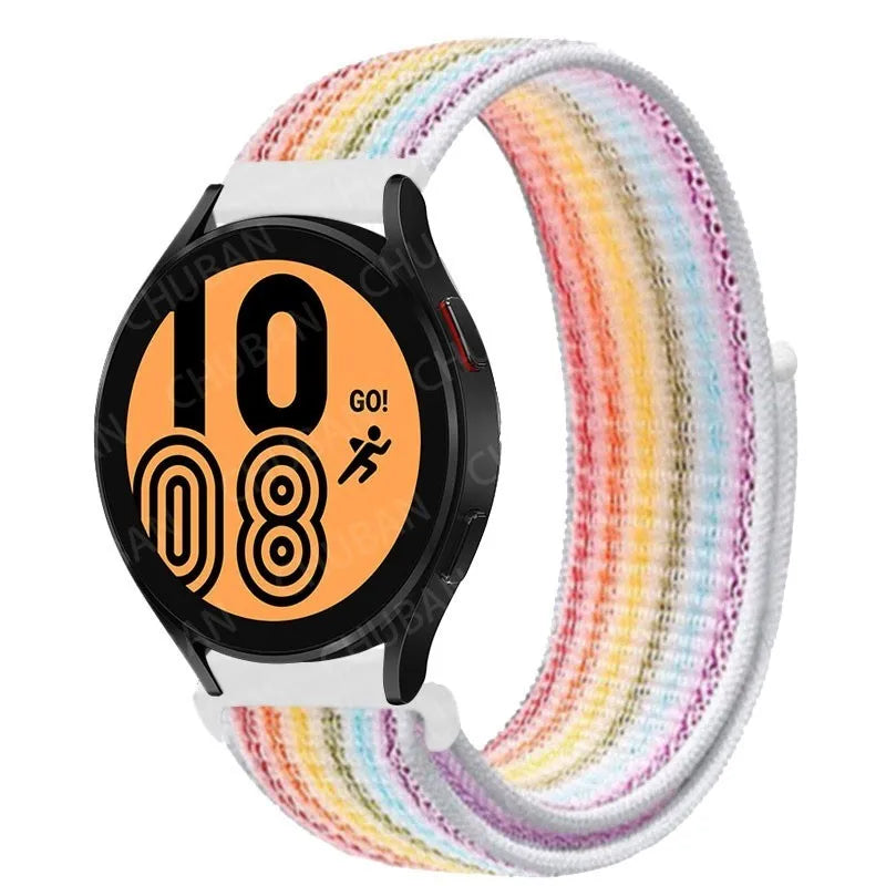 SPAIN Nylon Loop Band For Samsung Galaxy Watch 6 5 Pro/4/classic/gear s3 frontier/active Sport Bracelet Huawei watch gt2 3 22mm 20mm Strap