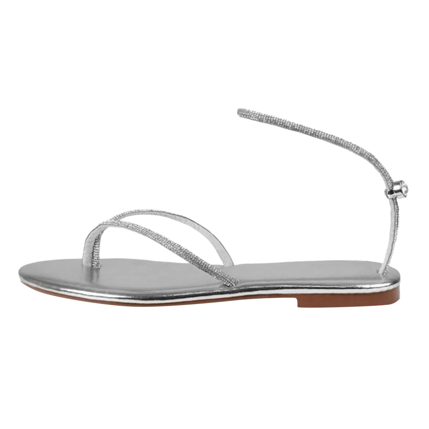 Comfort Dazzled Ankle Strap Thong Sandals