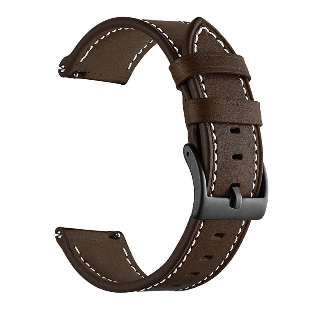 22mm Leather Strap Band For Samsung Galaxy Watch 3 45mm 46mm Gear S3 Frontier Classic Sports Smart Watch Wristband Bracelet Belt