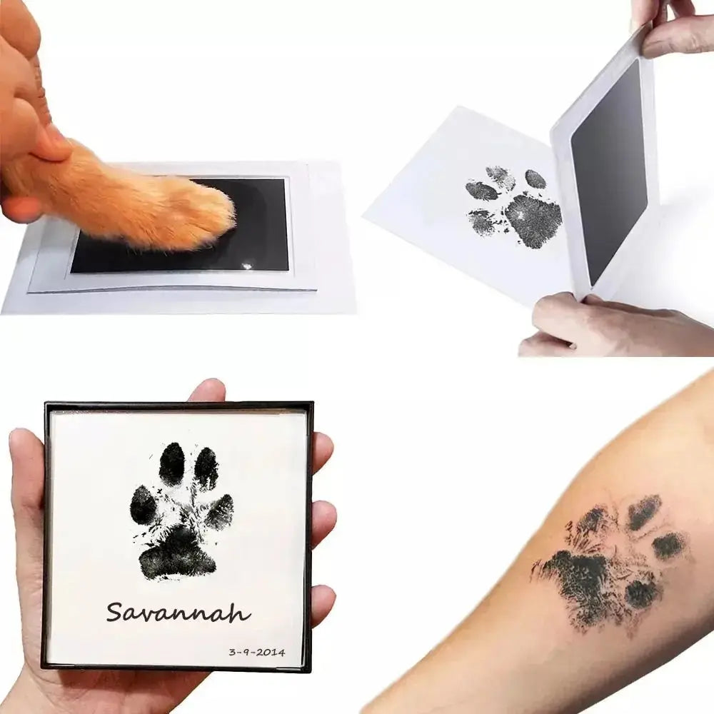 Nose and Paw Print Keepsake, DIY Inkless Clean Touch ink pad, Nose and Pawprint Impression Making Kit for your cat dog or any precious pet of yours BABY SAFE INK Great for your baby hand or footprint keepsake