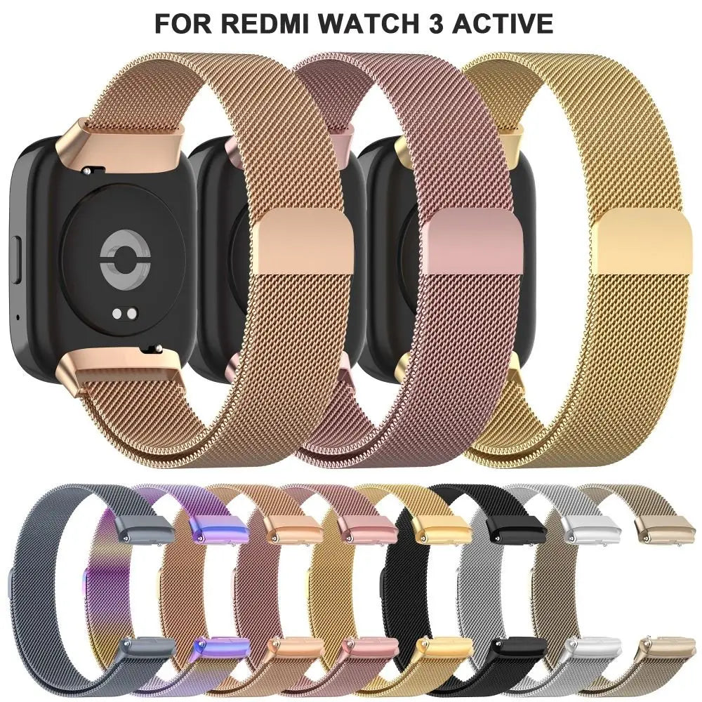 Metal Watchband for Redmi Watch 3 Active Bracelet Strap Belt Replacement Metal Wrist Watch Accessories