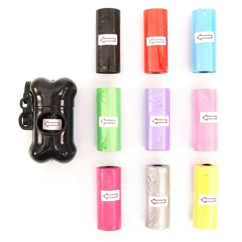 Up to 1200pcs Leak-Proof Poop Bags - Random Color Cartoon Paw Graphic Pet Waste Disposal Bags Dog Waste Bags Pet Essential Supplies