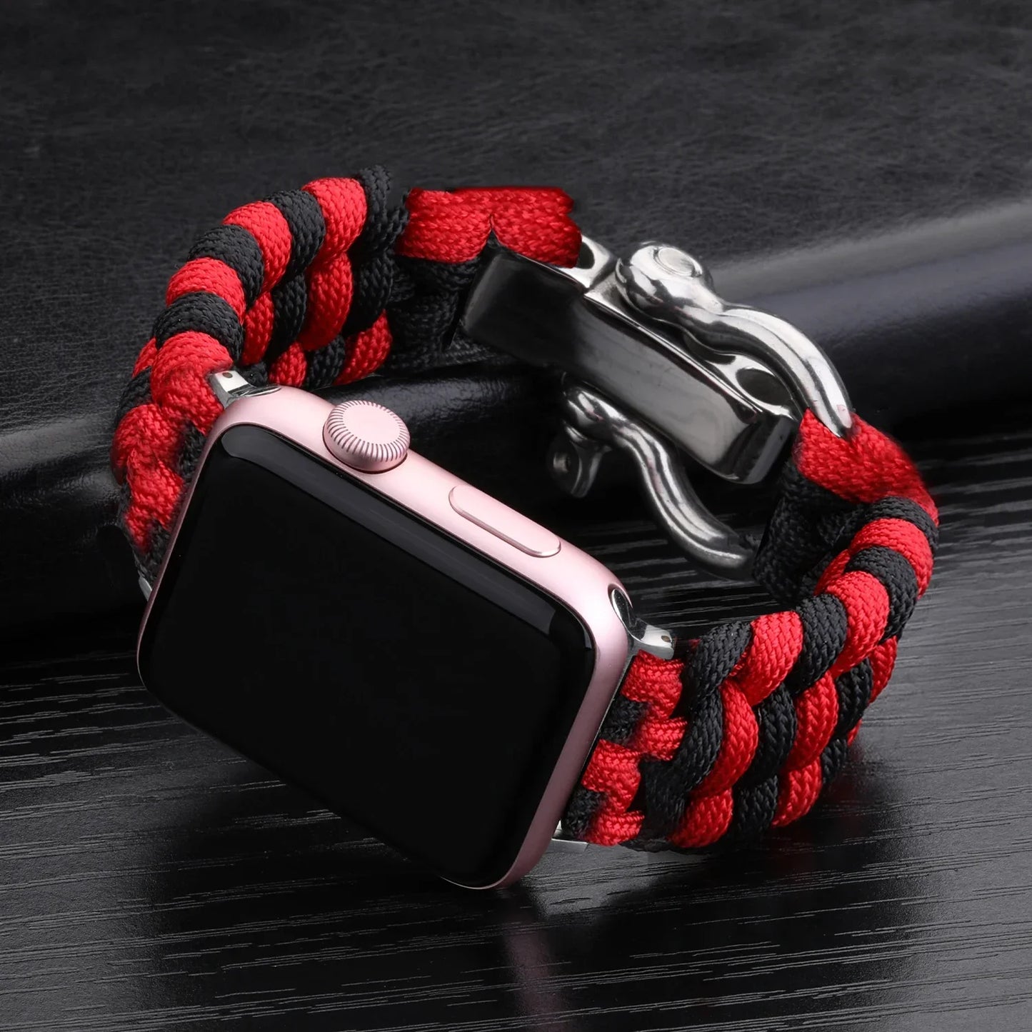 Survival Outdoor Braided Band for Apple Watch 49MM 45mm 44mm 42mm 41mm 40mm 38mm Strap for 7 6 5 4 8 9 SE Nylon Bracelet