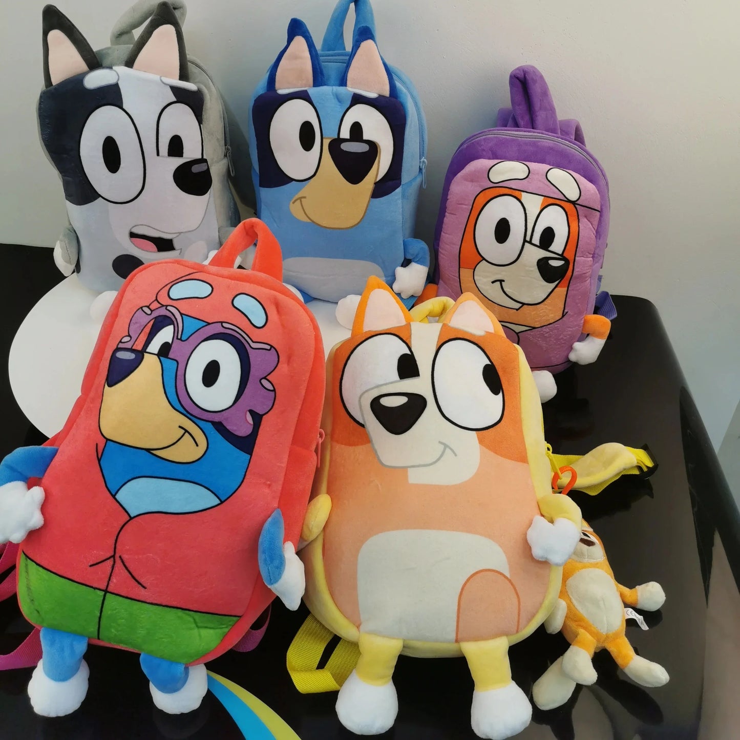 Bluey and Bingo Backpack Kindergarten mini Schoolbag Cartoon Bluey Family Plush Backpack Picnic And Travel Photo Snack Bag Great as Gifts