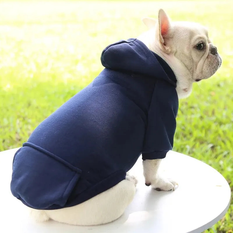 Doggy Hoodie Pet Clothes Thick Warm Two-Feet Hooded Sweater for Your Fur Baby