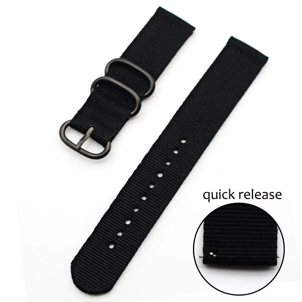 Rainbow Samsung Watch Band 18mm 24mm 22mm 20mm Woven Nylon Watch Sport Strap Band For Samsung Galaxy 4 5 6 Gear S3 Classic Active 2 for Amazfit Fabric band