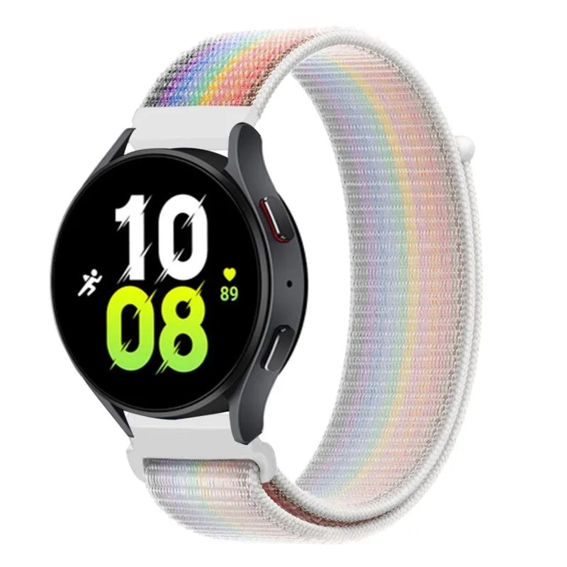 FRANCE Nylon loop Band For Samsung Galaxy Watch 6 5 Pro/4/classic/gear s3 frontier/active Sport Bracelet Huawei watch gt2 3 22mm 20mm Strap