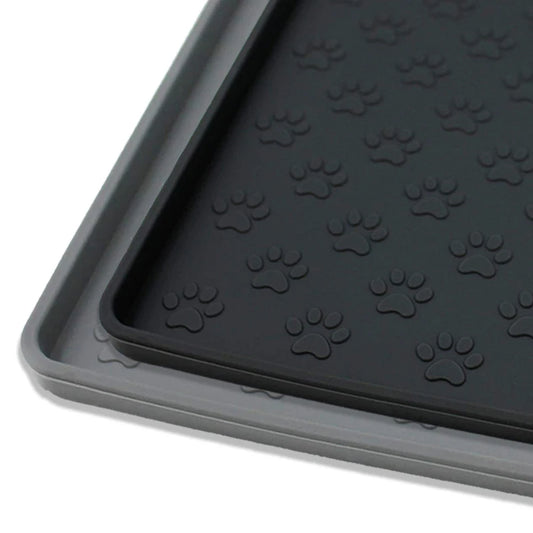 Waterproof Pet Food Placemat for Food and Water bowl - Feed Mat - Cat Dog - Non-Slip Silicone Mat - Pet Bowl Pad Feeder Mats