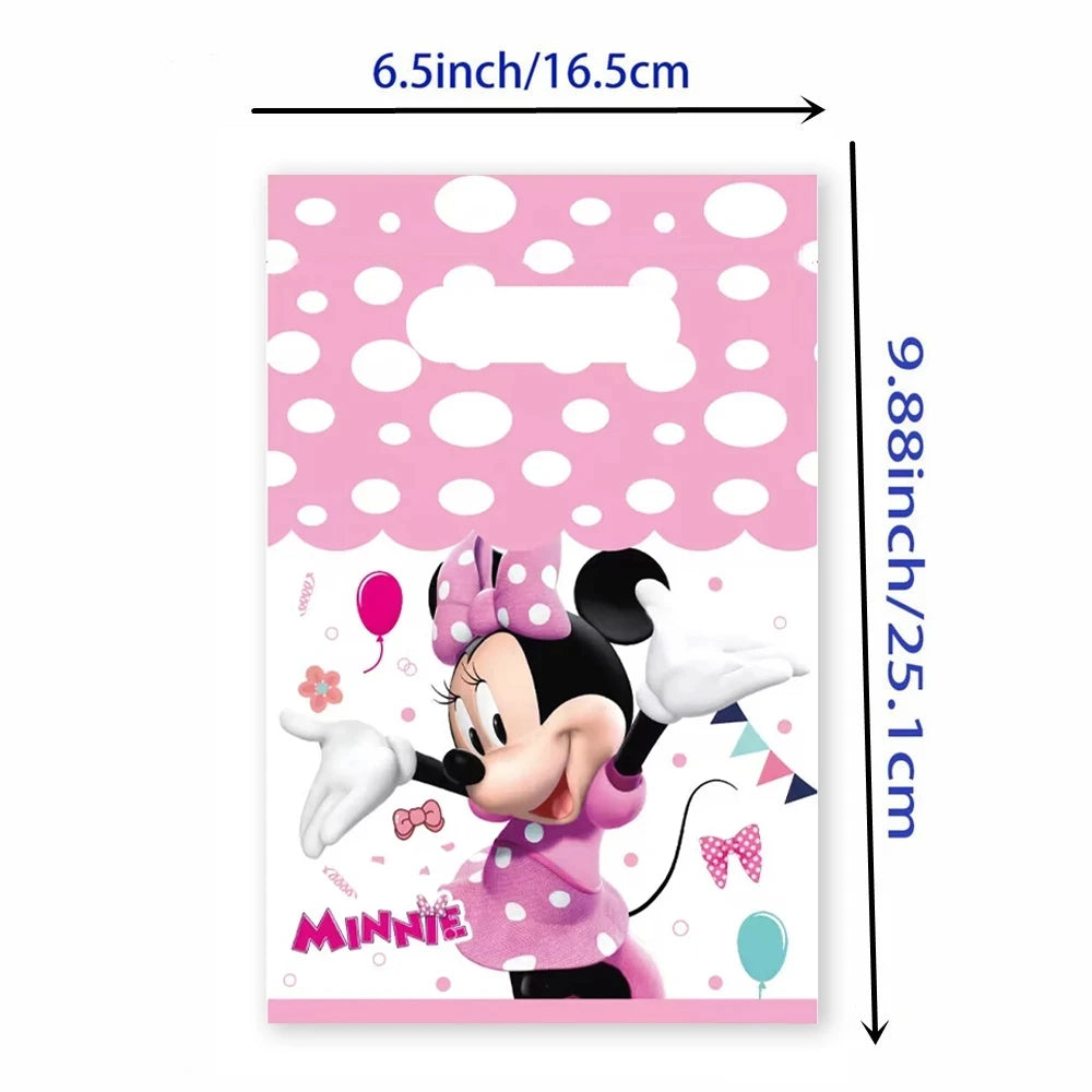 Disney Minnie Mouse Party Favor Gift Bags with Handle Birthday Party Decoration