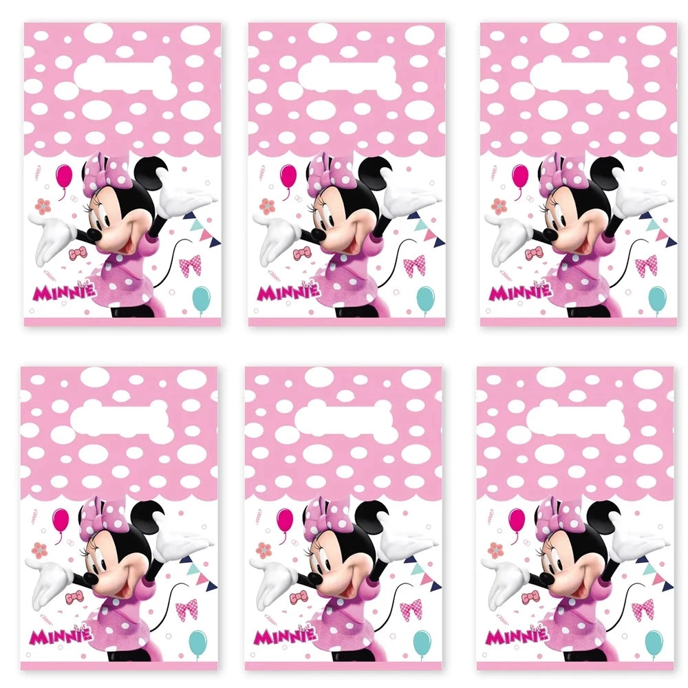 Disney Minnie Mouse Party Favor Gift Bags with Handle Birthday Party Decoration