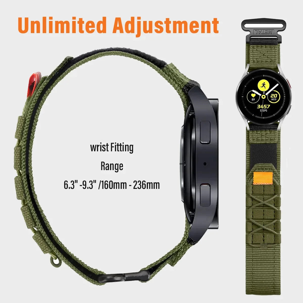 Military Design Active Sport Watch Band Strap for Samsung Galaxy Watch 6 5 4 5Pro 6 Classic 47mm Gear S3 22mm 20mm Bracelet for Huawei Watch 4 GT3 4Pro Band