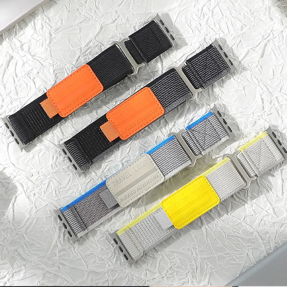 Nylon Strap For Apple Watch Band 44mm Ultra 49mm 40mm 45mm 41mm 42mm watchband sport Bracelet Correa iwatch Series 8 se 7 6 5 4