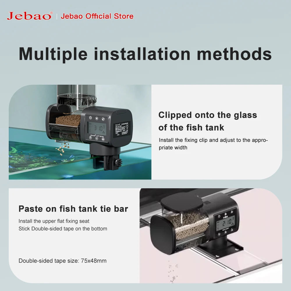 Jebao Jecod New Wi-Fi Smart Auto Aquarium Fish Tank Feeder Intelligent Automatic Feeder Digital Timing Wifi Wireless Remote Control Fish Feeding