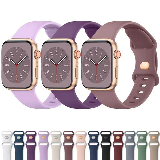 Soft Silicone Band for Apple Watch 9 8 7 6 5 4 3SE Strap Bracelet for iWatch Ultra 49mm 45mm 41mm 40mm 44mm 38mm 42mm Watch Band - Earth Tone Edition