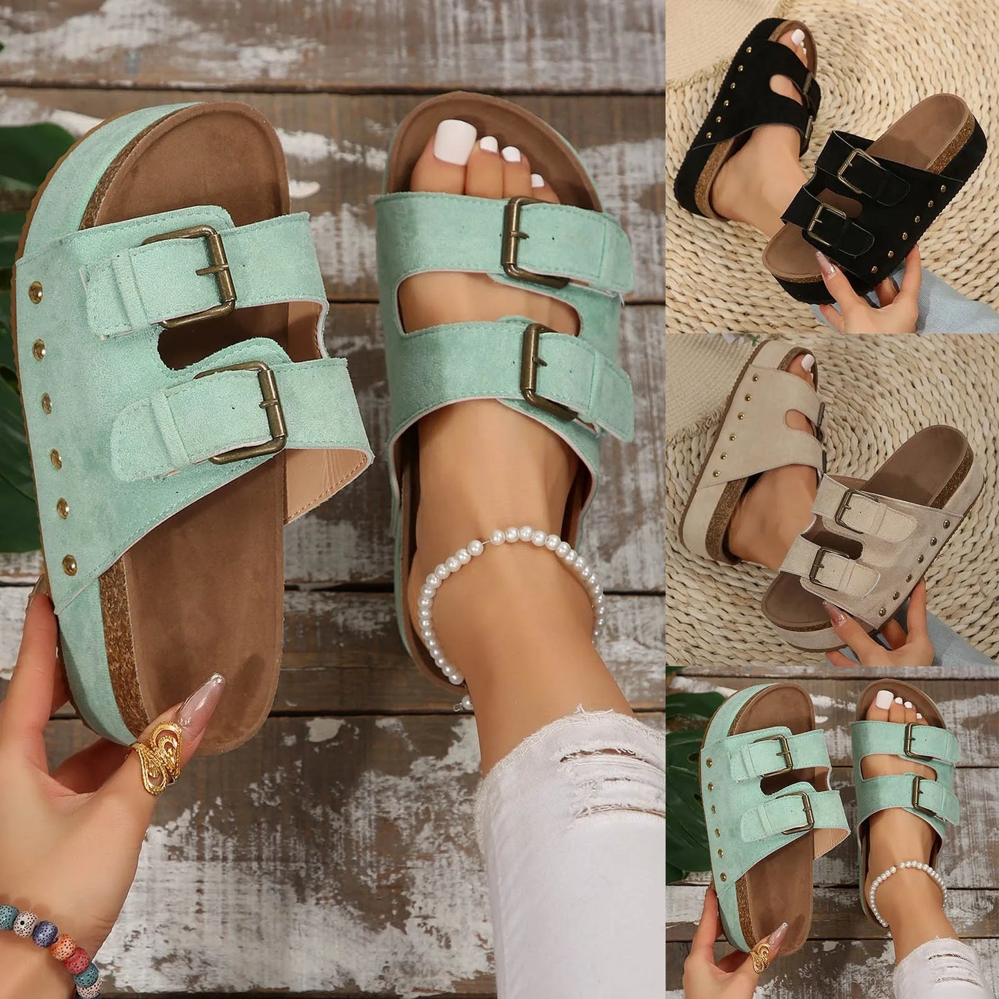 Open Toe Wedge Sandals