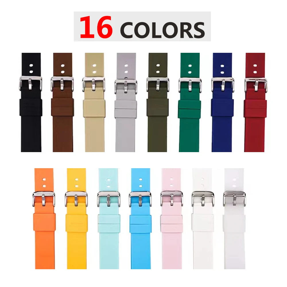 Silicone Watch Bands 16 mm Soft Quick Release Rubber Watch Bands Samsung Galaxy, Garmin Huawei Watch Straps