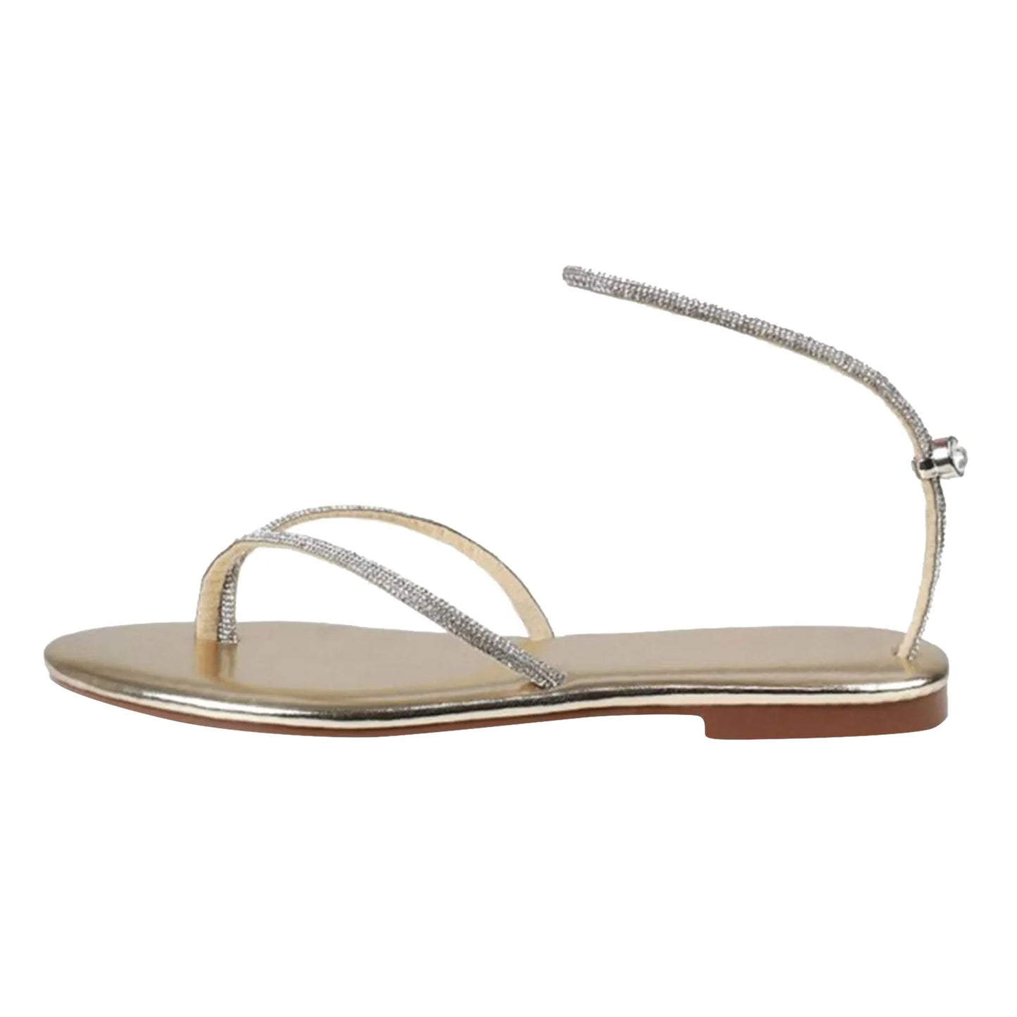 Comfort Dazzled Ankle Strap Thong Sandals