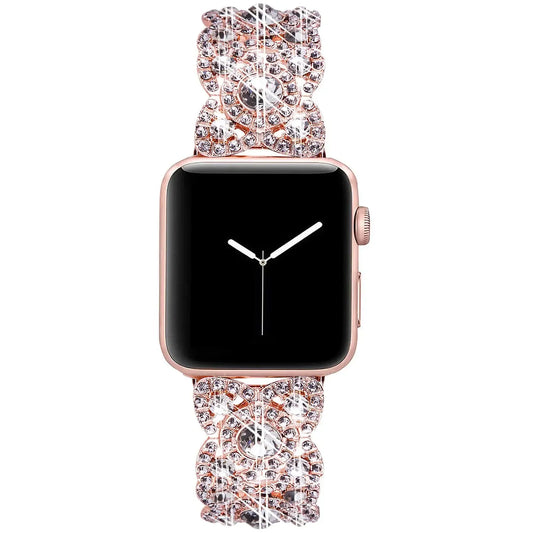 Bling Band for Apple Watch Series 8 7 6 SE 5 4 3 Ultra 38mm 40mm 42mm 44mm 41mm 45mm 49mm Diamond Metal Wristband Strap Iwatch