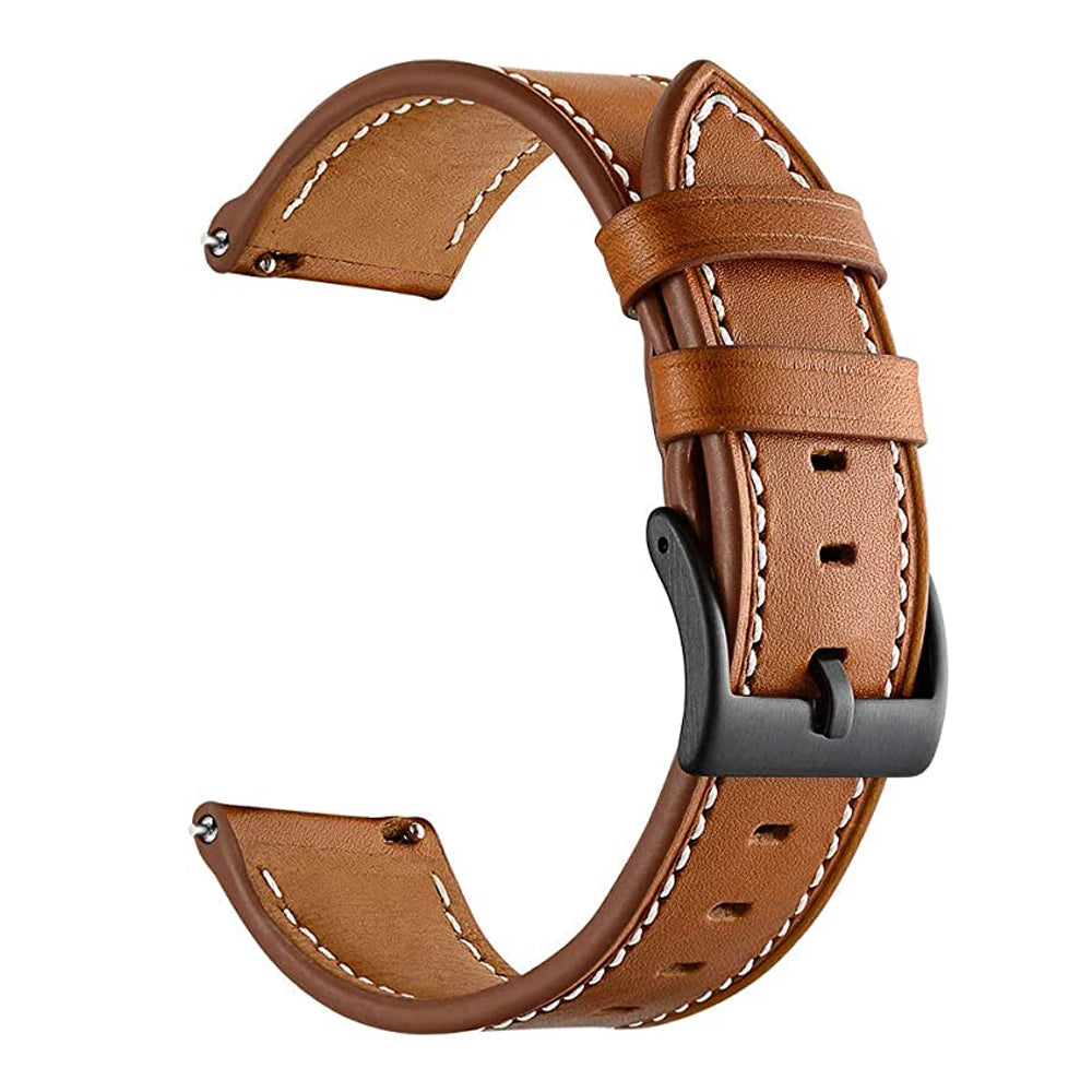 22mm Leather Strap Band For Samsung Galaxy Watch 3 45mm 46mm Gear S3 Frontier Classic Sports Smart Watch Wristband Bracelet Belt