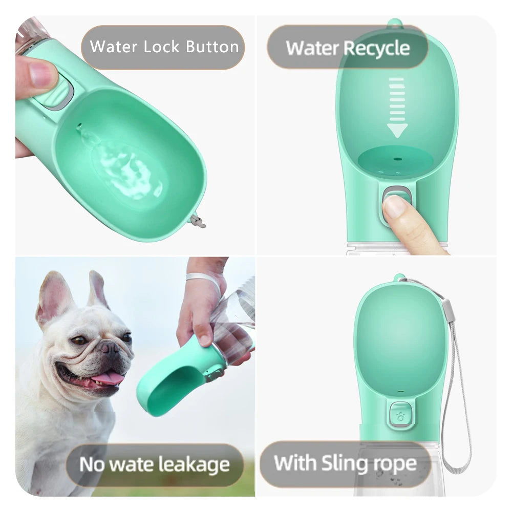 350ml 550ml Portable Dog Water Bottle For Small Large Dogs Bowl Outdoor Walking Puppy Pet Travel Water Bottle Cat Drinking Bowl Dog Supplies 350ml 550ml sizes