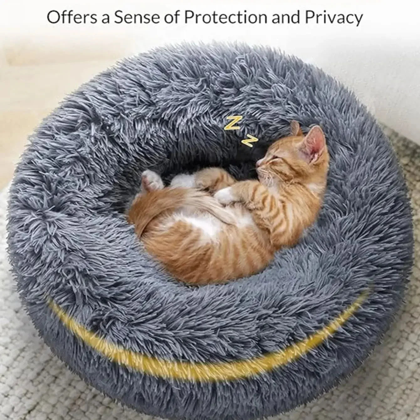 40-90cm Round Pet Bed for Small and Large Pets Dog or Cat Bed Super Soft Plush Great Winter Warm Sleeping