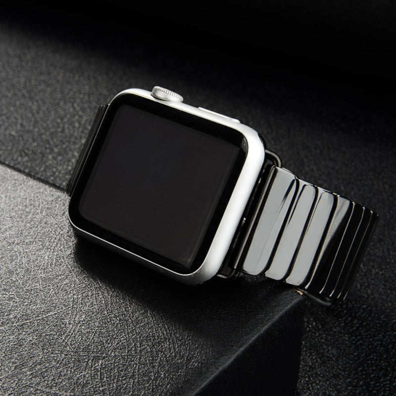 Ceramic Strap for Apple Watch Band 44 mm 40mm iwatch band 42mm 38mm Stainless steel buckle bracelet Apple watch 5 4 3 38 42 44mm