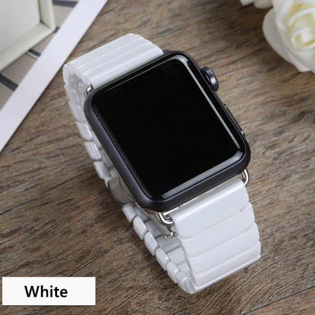 Ceramic Strap for Apple Watch Band 44 mm 40mm iwatch band 42mm 38mm Stainless steel buckle bracelet Apple watch 5 4 3 38 42 44mm