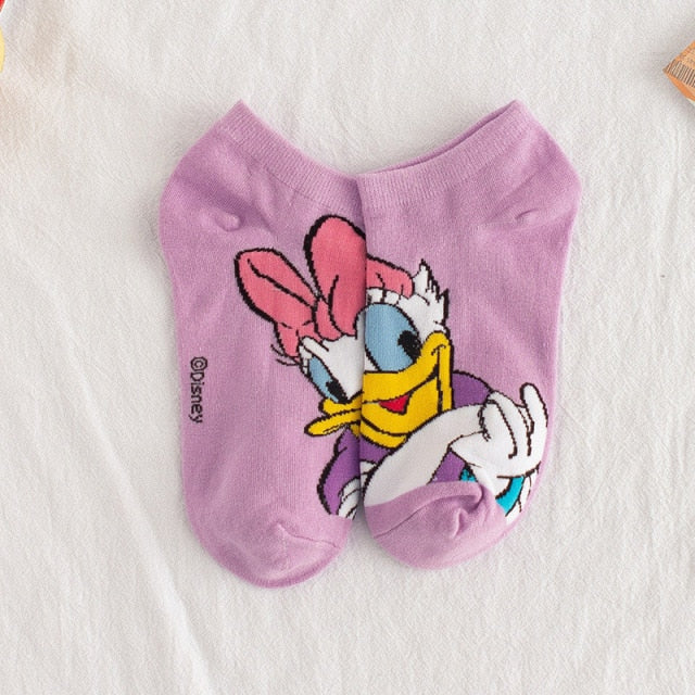 Disney cartoon Mickey Minnie Daisy Donald Duck cotton sweat-absorbent tube socks sports socks