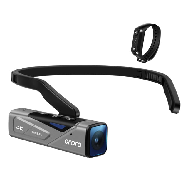 Head-mounted POV Vlog Camera Digital Camcorder Video Shooting Camera for YouTube Blogger, Ordro EP7 4K 60FPS WiFi Full HD